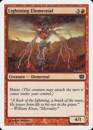 Lightning Elemental [Ninth Edition] | Rook's Games and More