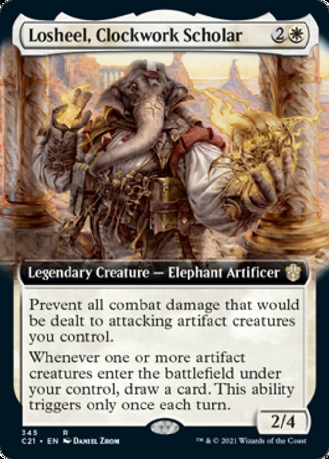 Losheel, Clockwork Scholar (Extended) [Commander 2021] | Rook's Games and More