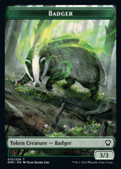 Saproling // Badger Double-sided Token [Dominaria United Tokens] | Rook's Games and More