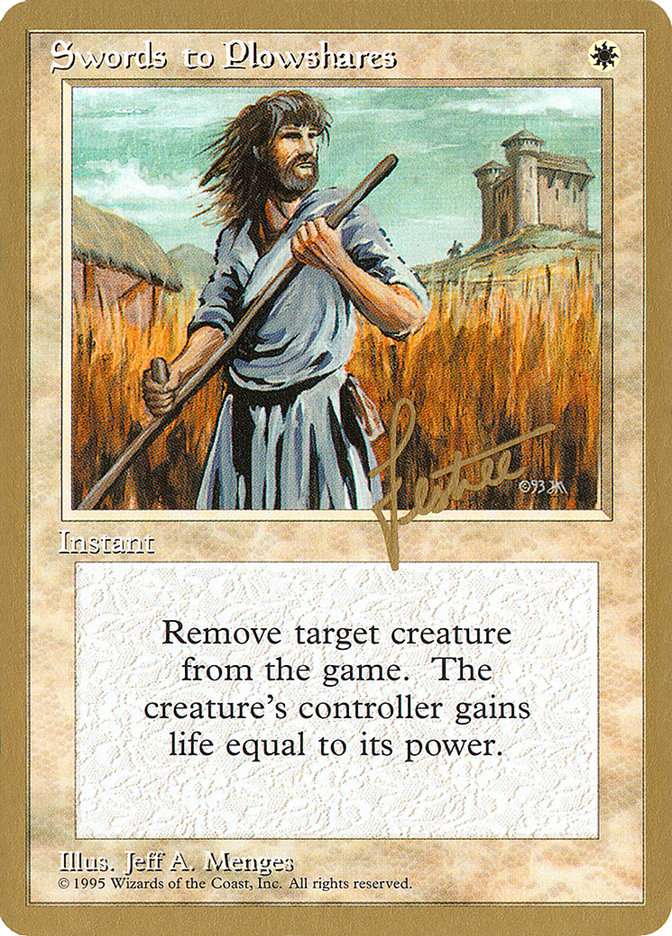 Swords to Plowshares (Bertrand Lestree) [Pro Tour Collector Set] | Rook's Games and More