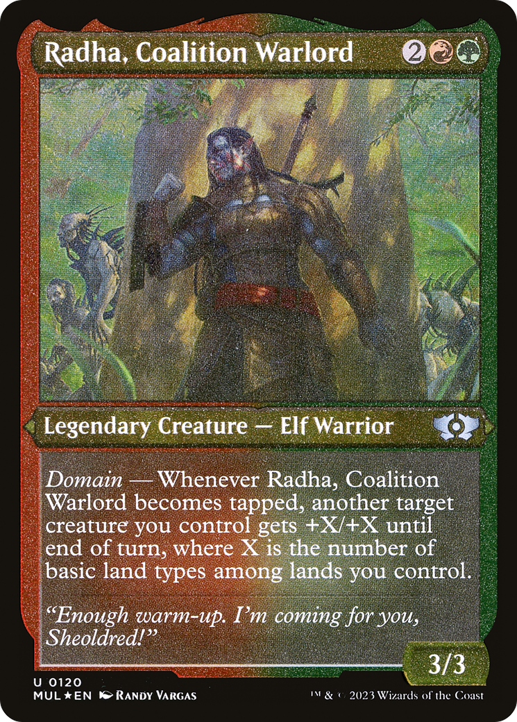 Radha, Coalition Warlord (Foil Etched) [Multiverse Legends] | Rook's Games and More