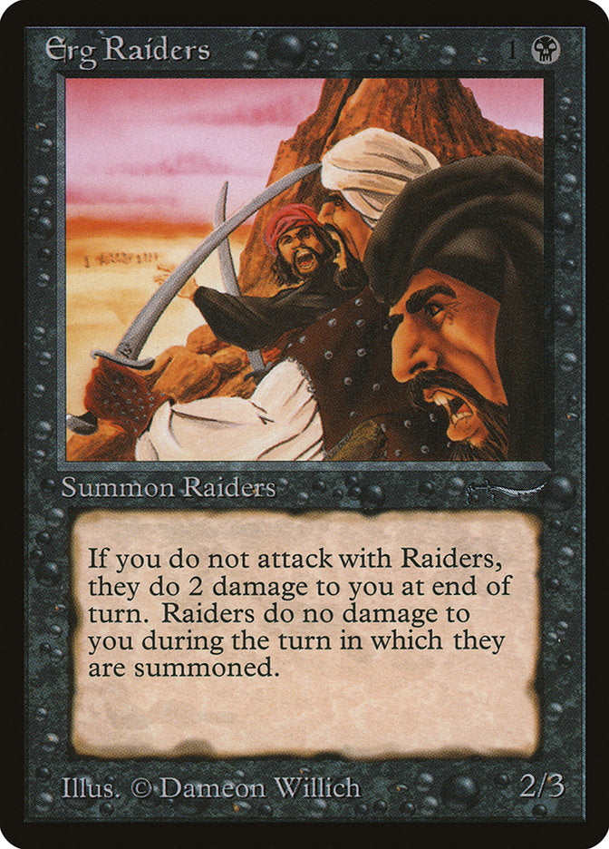 Erg Raiders (Dark Mana Cost) [Arabian Nights] | Rook's Games and More