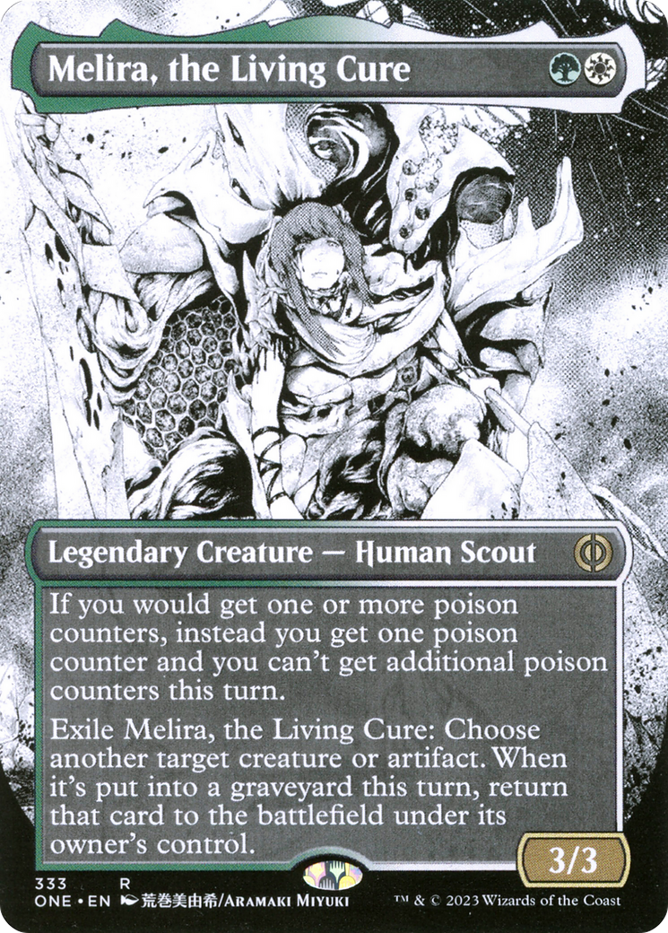 Melira, the Living Cure (Borderless Manga) [Phyrexia: All Will Be One] | Rook's Games and More