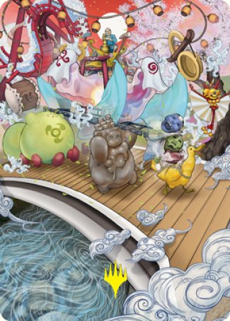 March of Otherworldly Light Art Card (Gold-Stamped Signature) [Kamigawa: Neon Dynasty Art Series] | Rook's Games and More