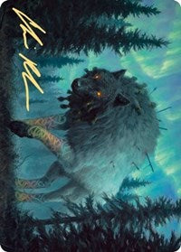 Sarulf, Realm Eater Art Card (Gold-Stamped Signature) [Kaldheim: Art Series] | Rook's Games and More