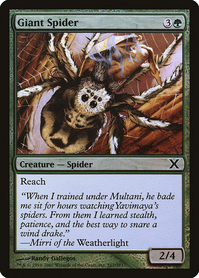 Giant Spider (Premium Foil) [Tenth Edition] | Rook's Games and More