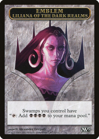 Emblem - Liliana of the Dark Realms [Magic 2013 Tokens] | Rook's Games and More