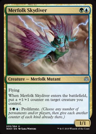 Merfolk Skydiver [War of the Spark] | Rook's Games and More