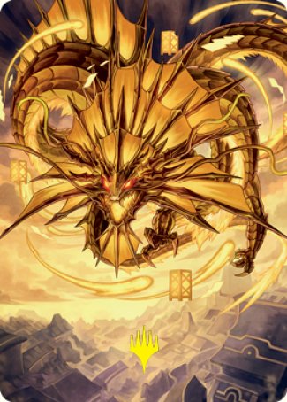 Ao, the Dawn Sky 2 Art Card (Gold-Stamped Signature) [Kamigawa: Neon Dynasty Art Series] | Rook's Games and More