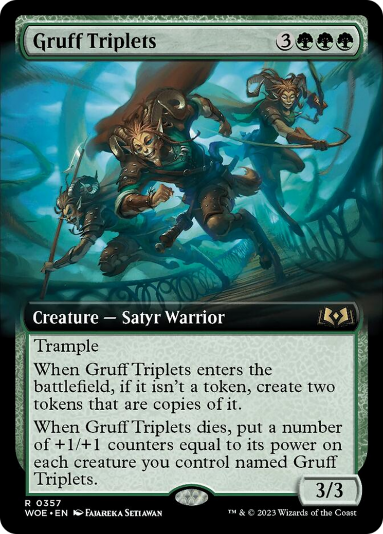 Gruff Triplets (Extended Art) [Wilds of Eldraine] | Rook's Games and More