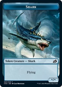 Shark // Human Soldier (003) Double-sided Token [Ikoria: Lair of Behemoths Tokens] | Rook's Games and More