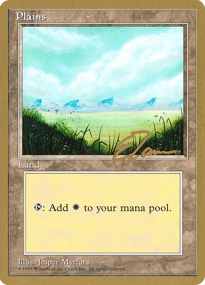 Plains (et366) (Eric Tam) [Pro Tour Collector Set] | Rook's Games and More