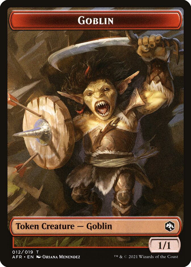 Goblin (012) // Blood (017) Double-sided Token [Challenger Decks 2022 Tokens] | Rook's Games and More