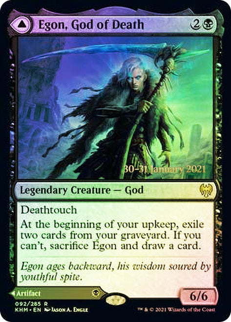 Egon, God of Death // Throne of Death  [Kaldheim Prerelease Promos] | Rook's Games and More