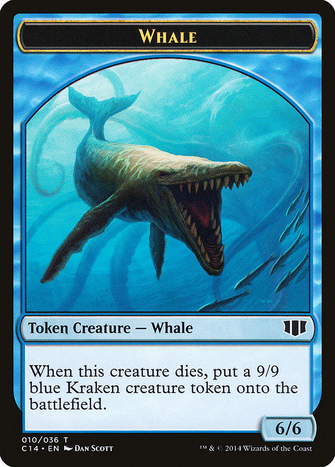 Whale // Zombie (011/036) Double-sided Token [Commander 2014 Tokens] | Rook's Games and More