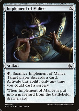 Implement of Malice [Aether Revolt] | Rook's Games and More