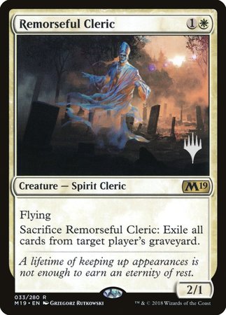 Remorseful Cleric [Core Set 2019 Promos] | Rook's Games and More
