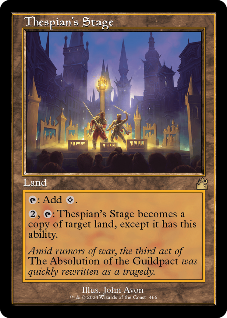 Thespian's Stage (Retro Frame) [Ravnica Remastered] | Rook's Games and More