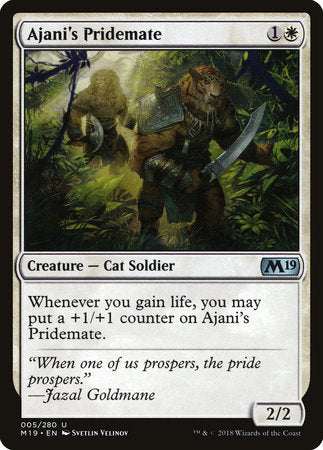 Ajani's Pridemate [Core Set 2019] | Rook's Games and More