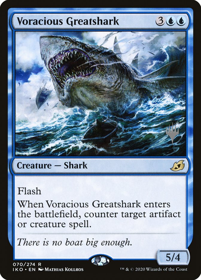 Voracious Greatshark (Promo Pack) [Ikoria: Lair of Behemoths Promos] | Rook's Games and More