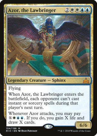 Azor, the Lawbringer [Rivals of Ixalan] | Rook's Games and More