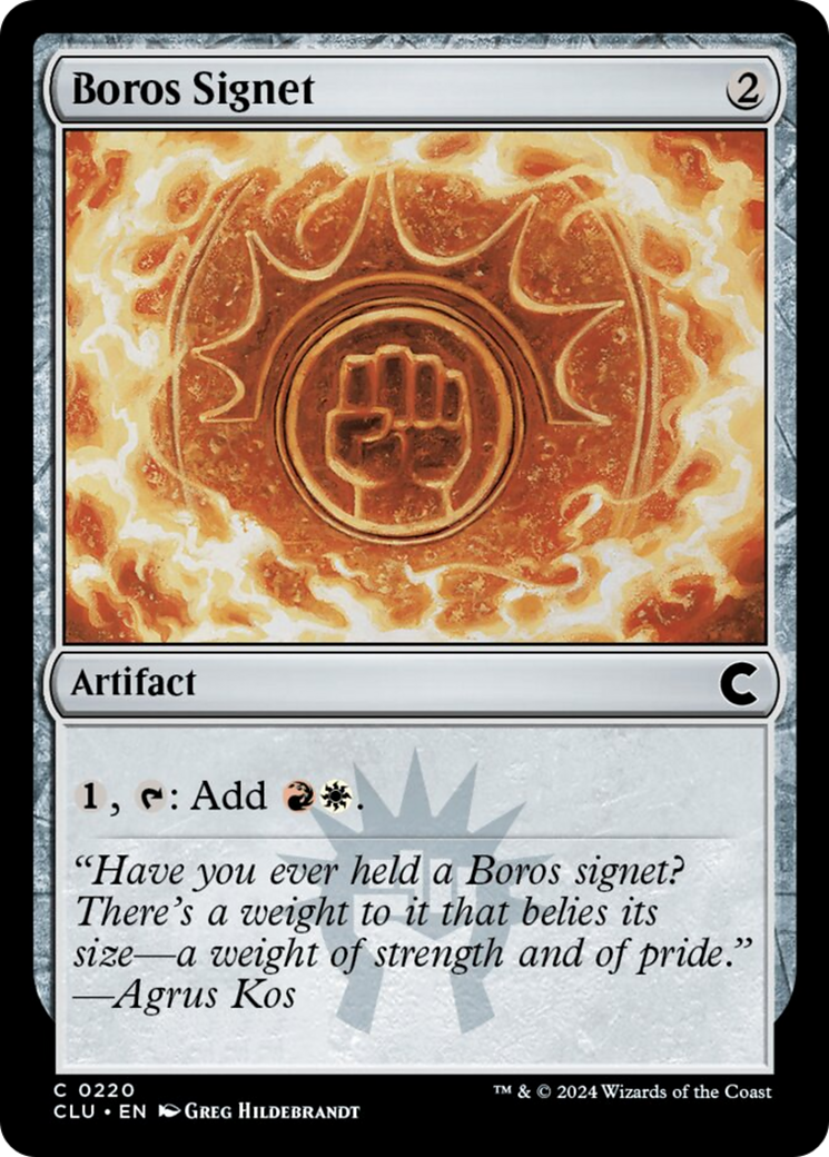 Boros Signet [Ravnica: Clue Edition] | Rook's Games and More