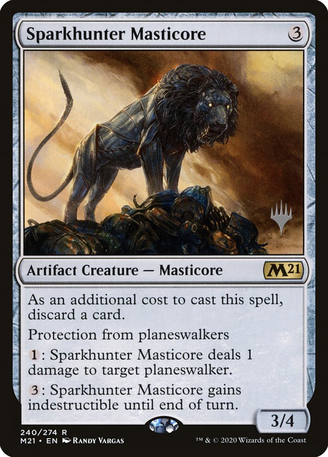 Sparkhunter Masticore (Promo Pack) [Core Set 2021 Promos] | Rook's Games and More