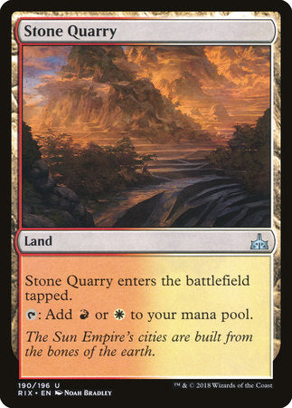 Stone Quarry [Rivals of Ixalan] | Rook's Games and More