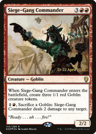 Siege-Gang Commander [Dominaria Promos] | Rook's Games and More