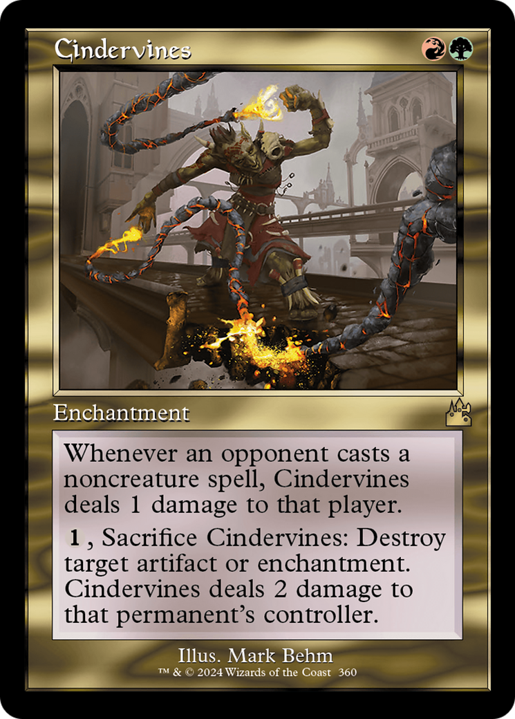 Cindervines (Retro Frame) [Ravnica Remastered] | Rook's Games and More
