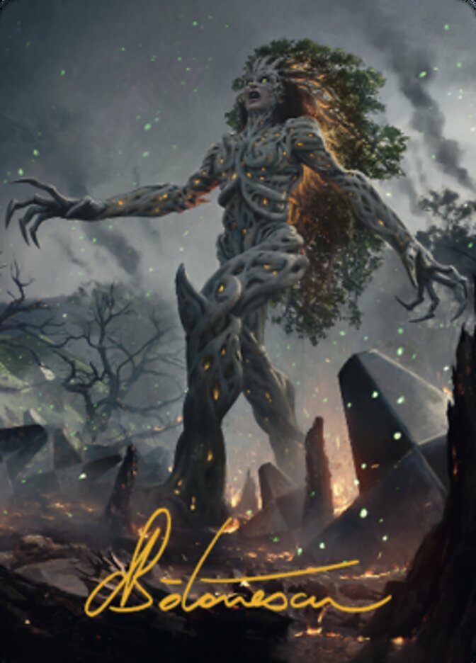 Titania, Gaea Incarnate Art Card (Gold-Stamped Signature) [The Brothers' War Art Series] | Rook's Games and More