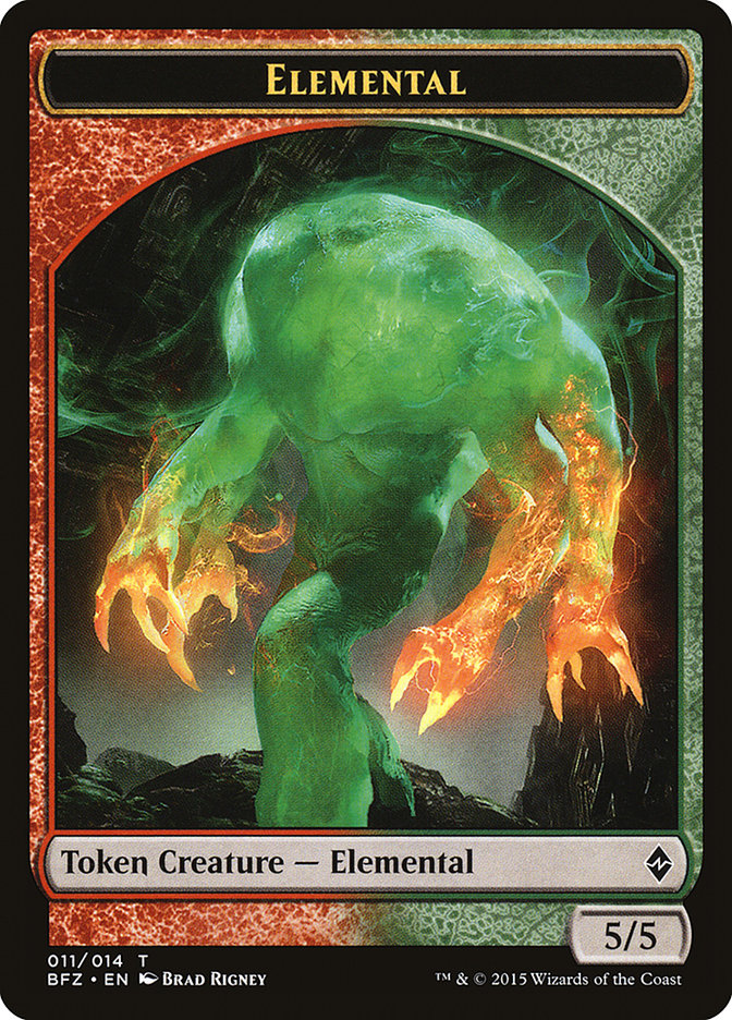 Elemental (011/014) [Battle for Zendikar Tokens] | Rook's Games and More