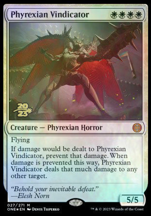 Phyrexian Vindicator [Phyrexia: All Will Be One Prerelease Promos] | Rook's Games and More