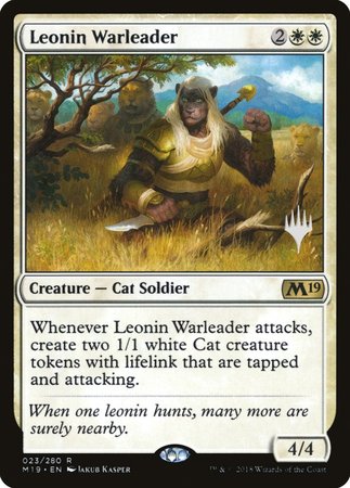 Leonin Warleader [Core Set 2019 Promos] | Rook's Games and More