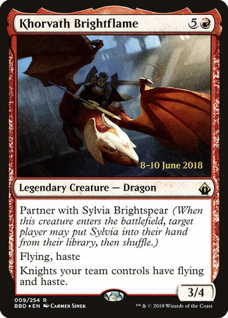 Khorvath Brightflame [Battlebond Promos] | Rook's Games and More