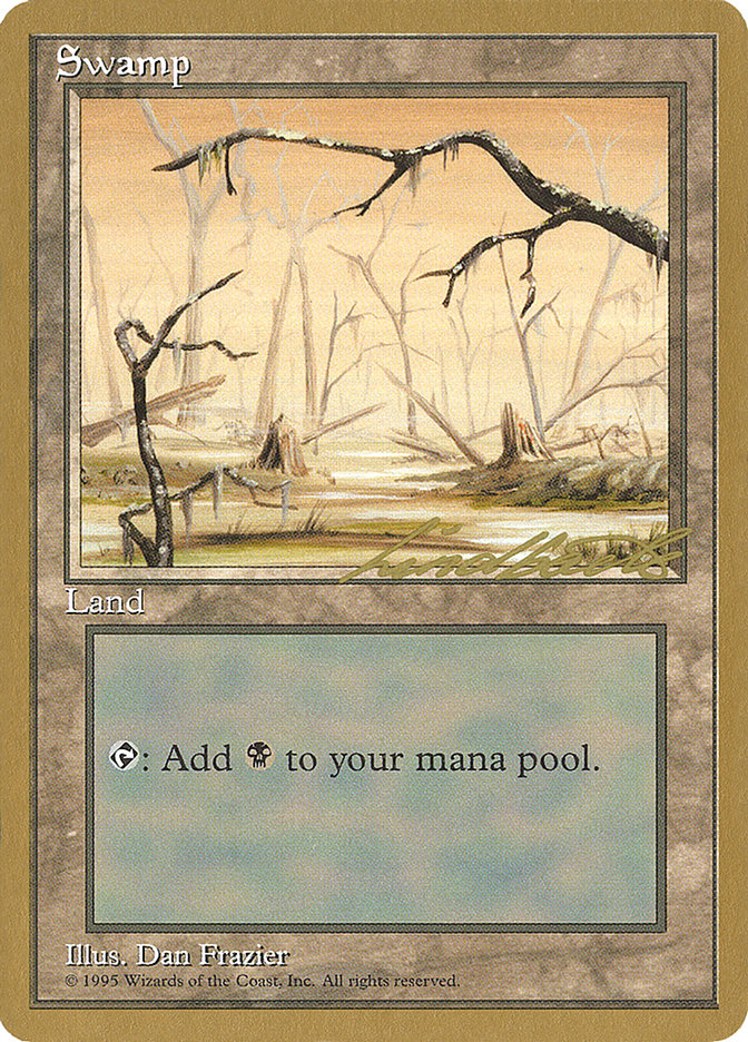 Swamp (ll370) (Leon Lindback) [Pro Tour Collector Set] | Rook's Games and More