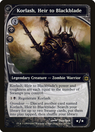 Korlash, Heir to Blackblade [Future Sight] | Rook's Games and More
