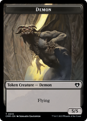 Eldrazi Spawn // Demon Double-Sided Token [Commander Masters Tokens] | Rook's Games and More