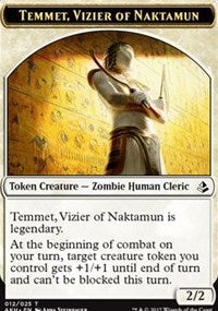 Temmet, Vizier of Naktamun // Zombie Token [Amonkhet Tokens] | Rook's Games and More