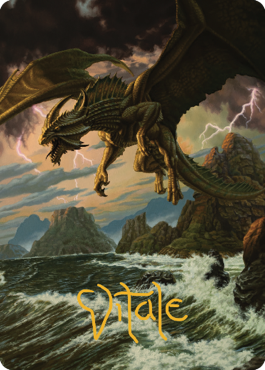 Ancient Bronze Dragon Art Card (03) (Gold-Stamped Signature) [Commander Legends: Battle for Baldur's Gate Art Series] | Rook's Games and More