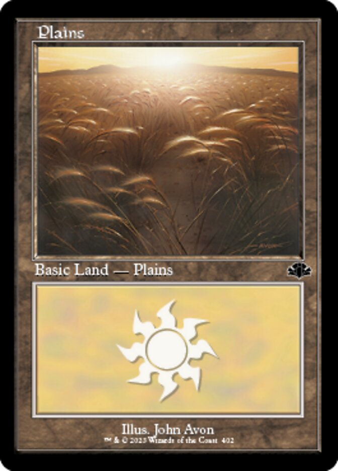 Plains (402) (Retro) [Dominaria Remastered] | Rook's Games and More