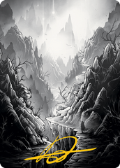 Mountain Art Card (Gold-Stamped Signature) [Innistrad: Midnight Hunt Art Series]