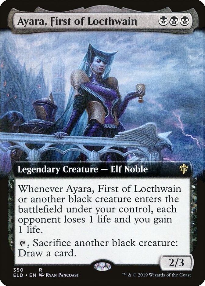 Ayara, First of Locthwain (Extended Art) [Throne of Eldraine] | Rook's Games and More