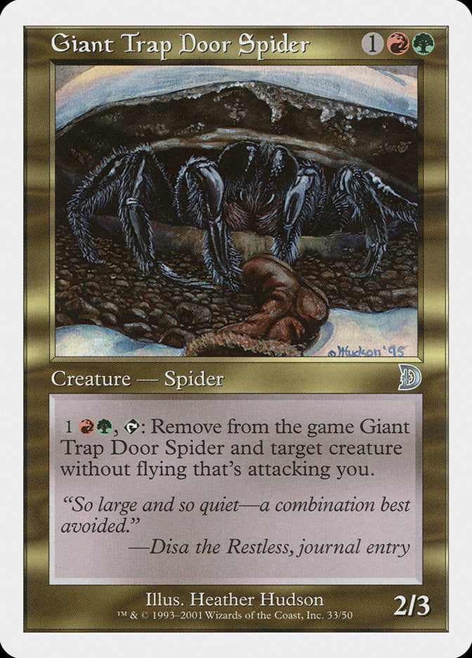 Giant Trap Door Spider [Deckmasters] | Rook's Games and More