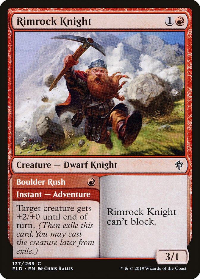 Rimrock Knight // Boulder Rush [Throne of Eldraine] | Rook's Games and More