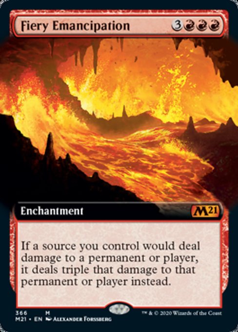 Fiery Emancipation (Extended Art) [Core Set 2021] | Rook's Games and More