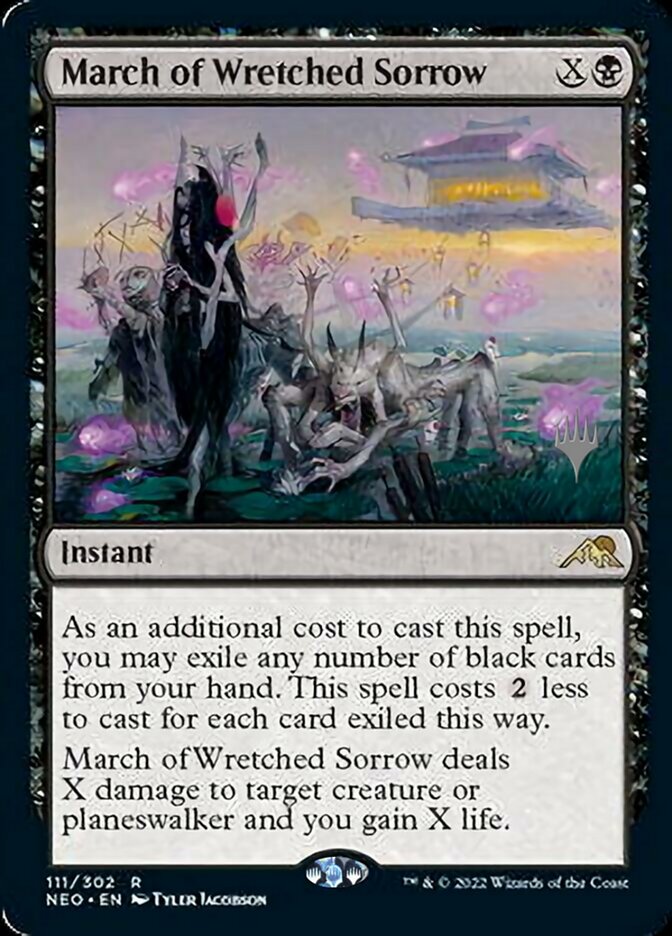 March of Wretched Sorrow (Promo Pack) [Kamigawa: Neon Dynasty Promos] | Rook's Games and More