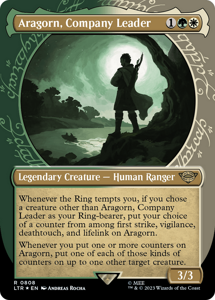 Aragorn, Company Leader (Showcase) (Surge Foil) [The Lord of the Rings: Tales of Middle-Earth] | Rook's Games and More