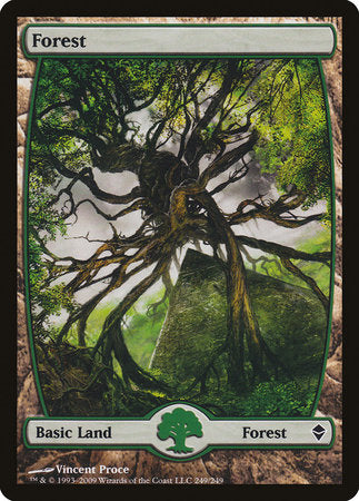 Forest (249) - Full Art [Zendikar] | Rook's Games and More