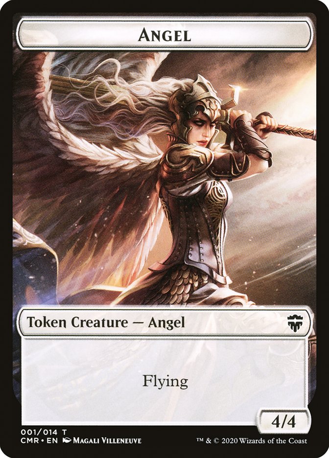 Angel // Elf Warrior Token [Commander Legends Tokens] | Rook's Games and More